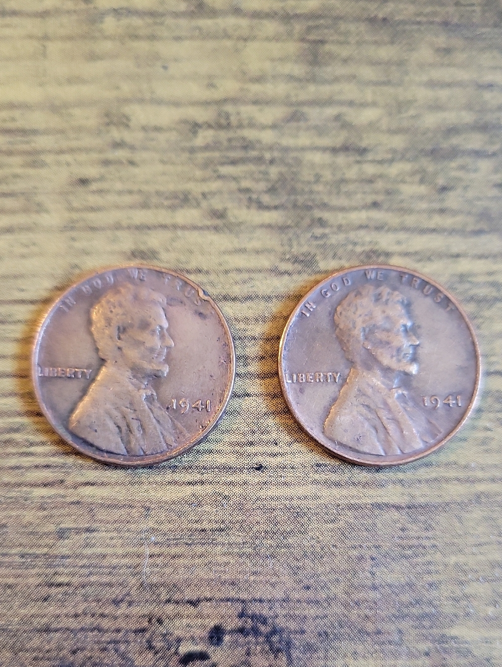 Vintage 1941 USA Wheat Pennies